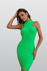 Hallie Green Bandage Bodycon Dress